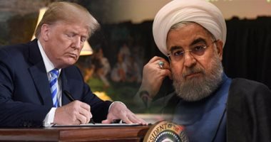 الرئيس الأمريكي ترامب ونظيره حسن روحاني في إيران