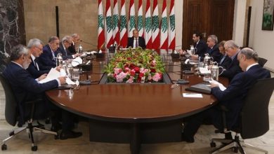 اجتماع الرئيس ميشال عون مع الوزراء في لبنان