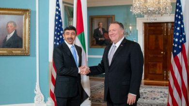 لقاء وزير الخارجية الأمريكي ونظيره الإماراتي