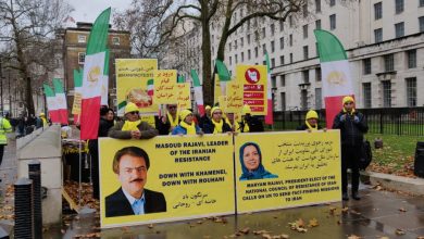 تظاهرات دعم انتفاضة طهران في إنجلترا ضد قمع الملالي