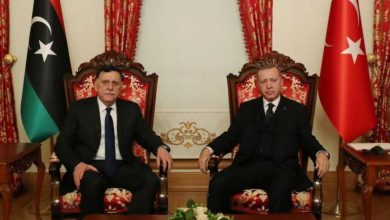 الرئيس التركي أردوغان ورئيس حكومة الوفاق الليبية فايز السراج