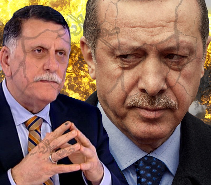 الرئيس التركي أردوغان والسراج