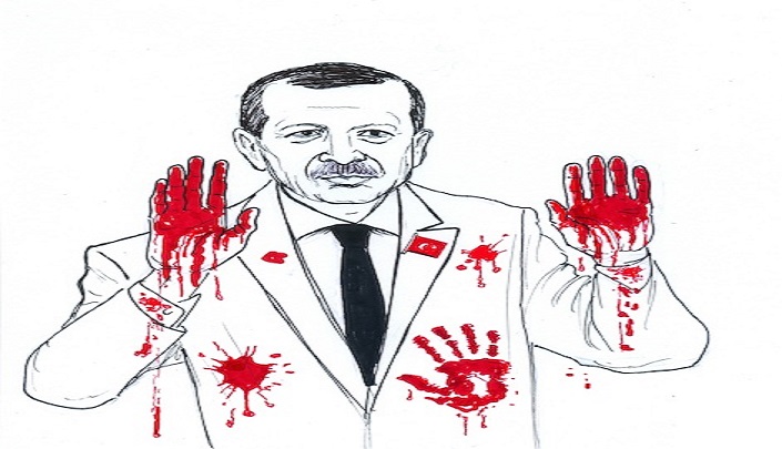 أردوغان يده ملطخة بالدم