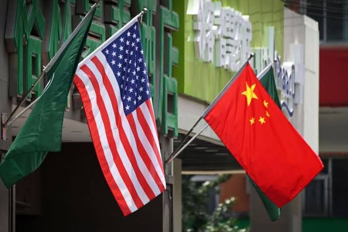 علم الصين وأمريكا