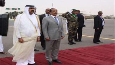 رئيس موريتانيا وأمير قطر