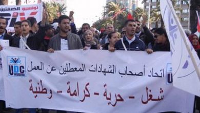 احتجاجات العاطلين عن العمل في تونس