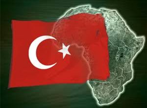 علم تركيا وخريطة أفريقيا