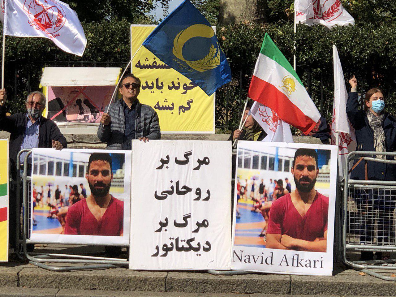 مظاهرات للمعارضة الإيرانية ضد إعدام نويد أفكاري
