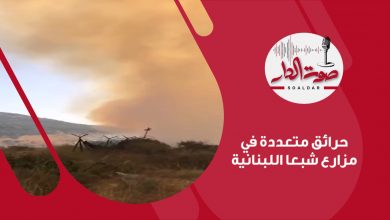 حرق مزارع شبعا في لبنان
